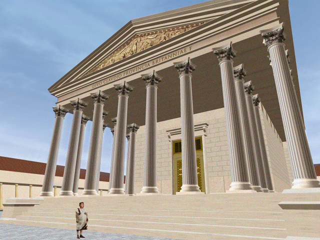 View of the Temple of Claudius, created by Drew Bkaer & Martin Blazeby
