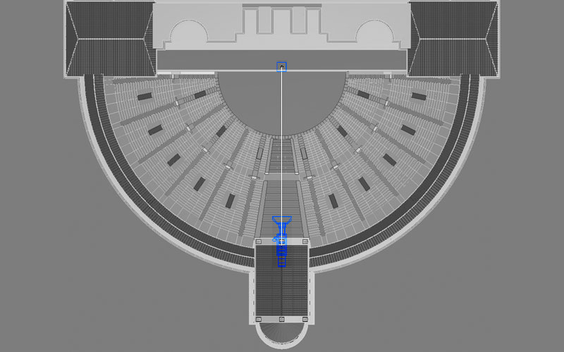 high angle camera centre calibration