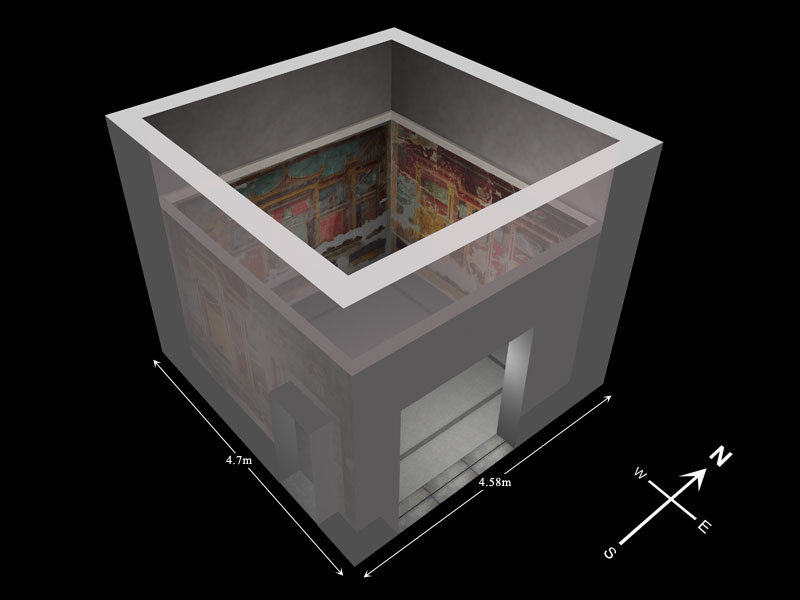 3D visualisation of Room 23 created by Martin Blazeby, KVL. 
