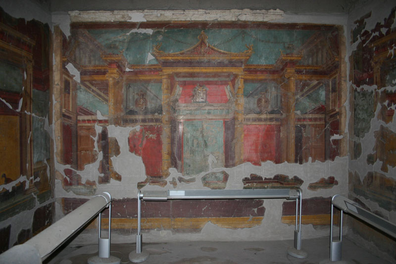 Photograph showing current state of Room 23 at the Villa of Oplontis